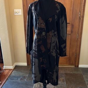 Stylish Black and Brown Long Coat by Art Of Cloth.